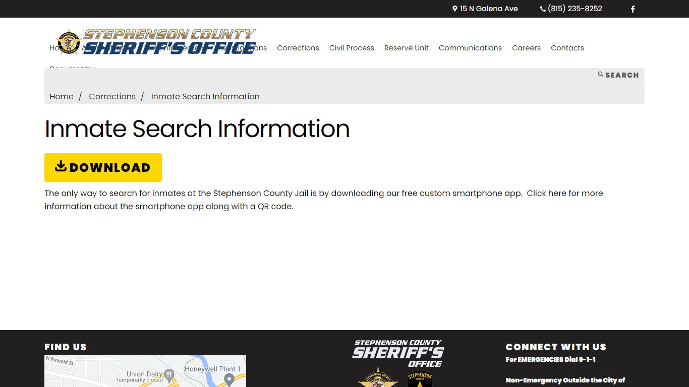 Inmate Search Information Downloads
