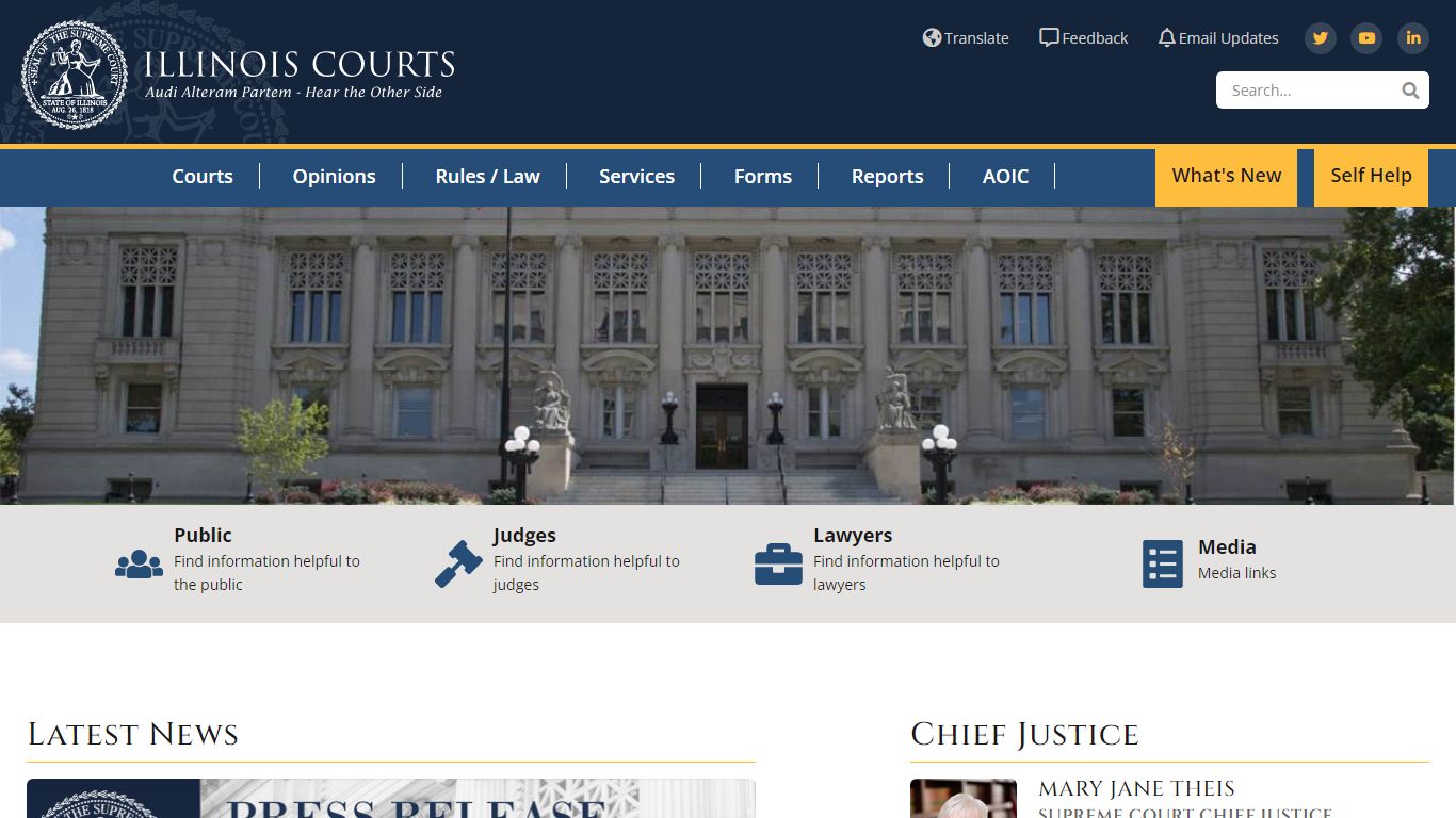 State of Illinois Office of the Illinois Courts